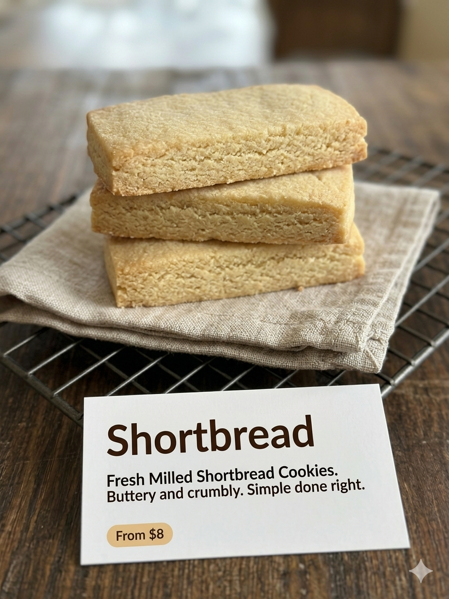 Fresh Milled Shortbread Cookies